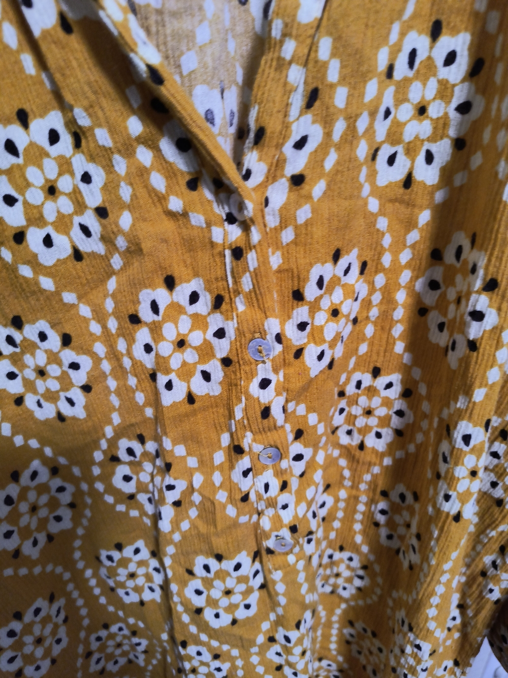 Zara Mustard Floral Tie-Neck Midi Dress - Picture 6 of 13